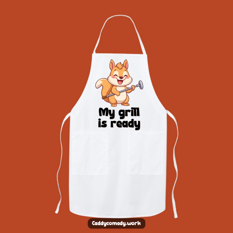 Funny Squirrel Golfer Apron - Hilarious Kitchen Wear for Chefs and Golf Enthusiasts!