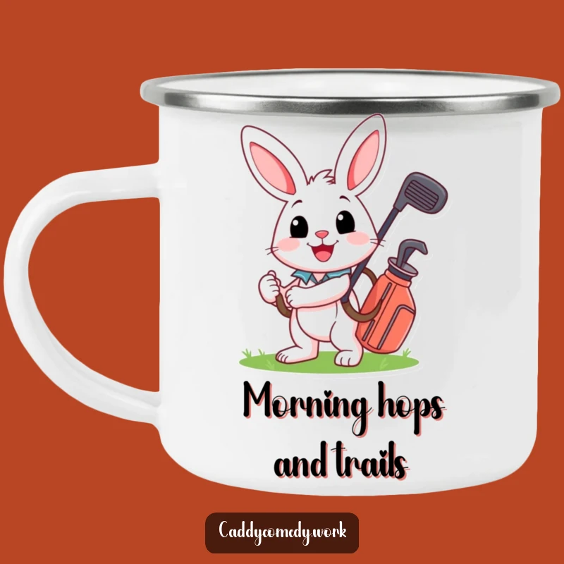 Funny Rabbit Golf Camping Mug - Cheerful Outdoor Companion