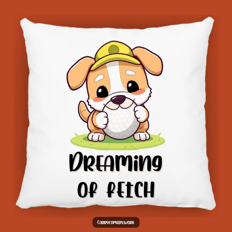 Funny Dog Golfer Pillow - Cozy & Playful Comfort