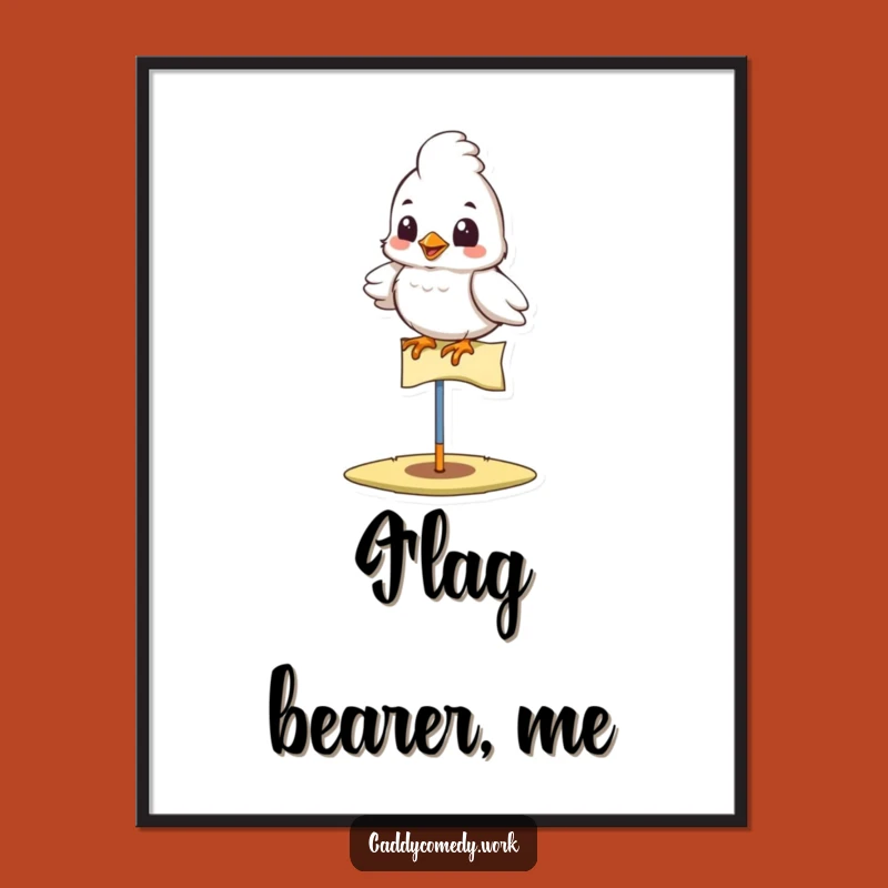 Funny Bird Golfer Digital Art Print - Instant Cheerful Decor for Golf Enthusiasts!