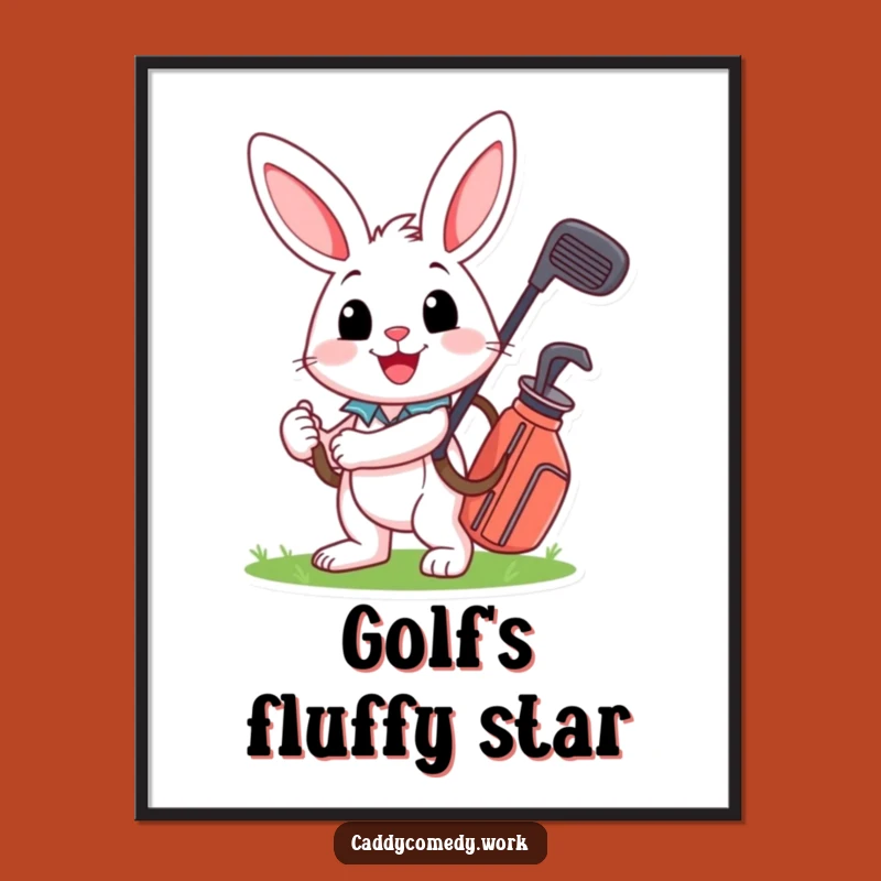 Funny Rabbit Golf Digital Art - Cheerful Wall Decor