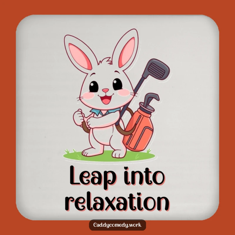 Funny Rabbit Golf Coaster - Cheerful Surface Protection