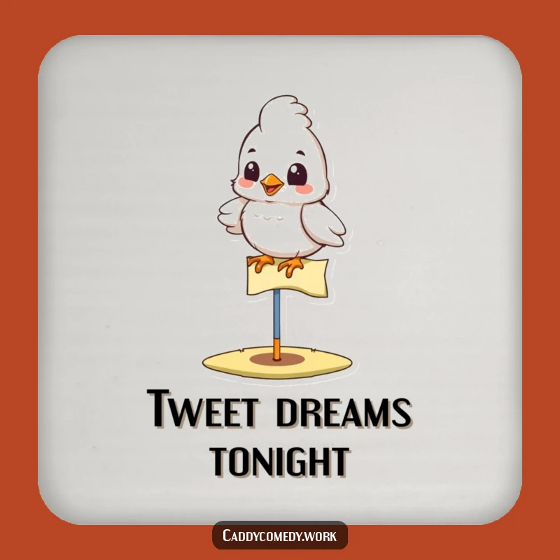 Funny Bird Golfer Drink Coasters - Protect Surfaces with Cheerful Golf Humor!