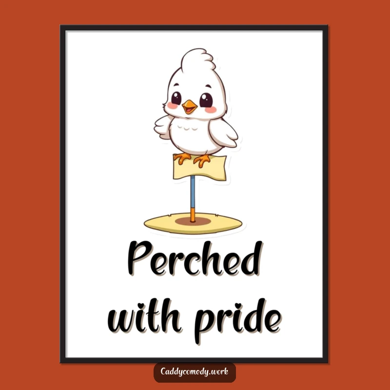 Funny Bird Golfer Poster - Uplifting Wall Art for Golf Enthusiasts and Bird Lovers!