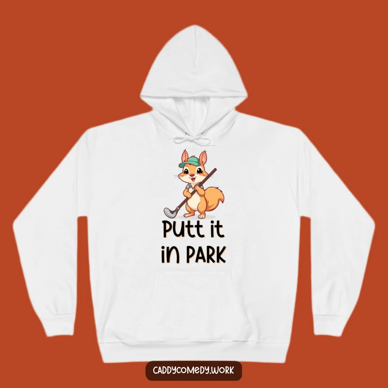 Funny Squirrel Caddy Hoodie - Cozy Golf Enthusiast Gift