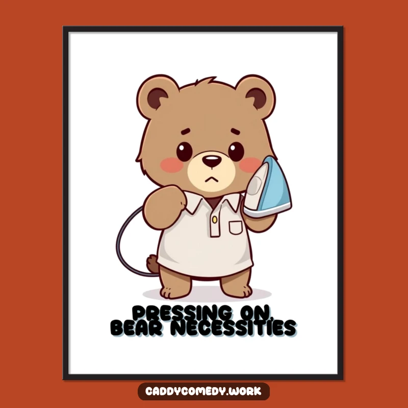 Free Printable Bear Golfer Wall Art - Hilarious Downloadable Decor for Golf Enthusiasts