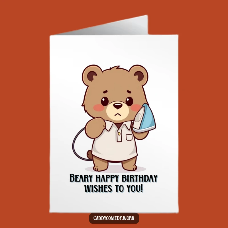 Free Printable Bear Golfer Birthday Card - Funny Downloadable for Golfers Who Prep