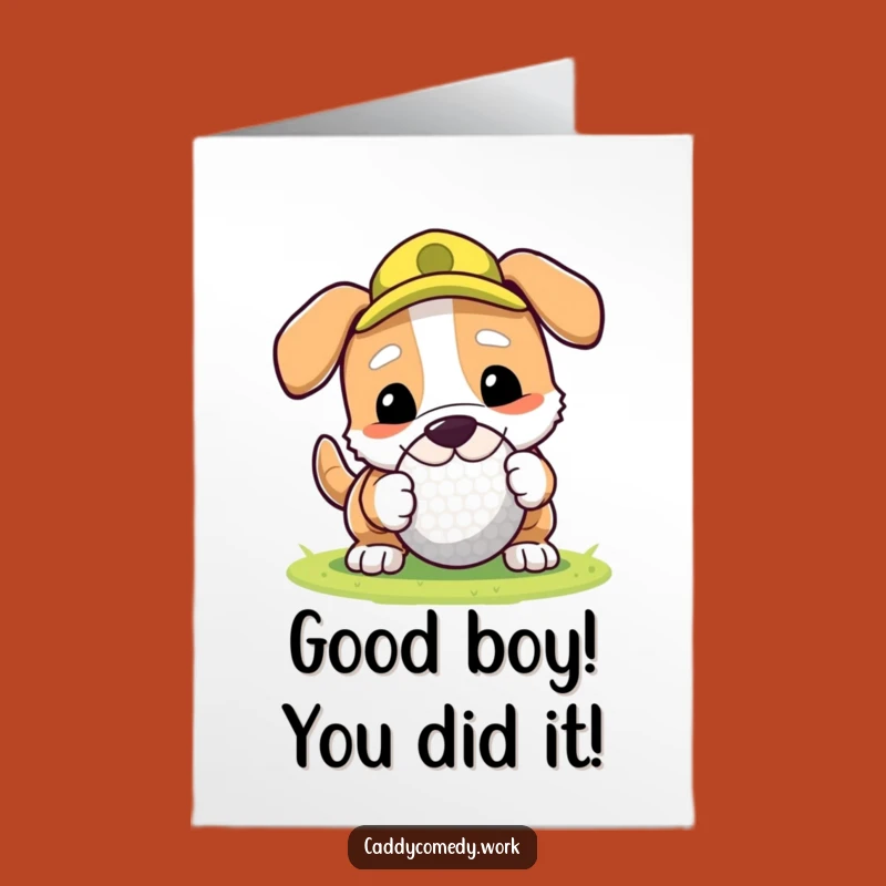 Free Printable Dog Golf Card: Congrats on Your Drive!