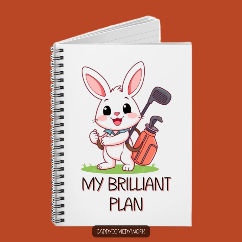 Funny Rabbit Golfer Notebook - Jot Down Cheerful Golf Ideas