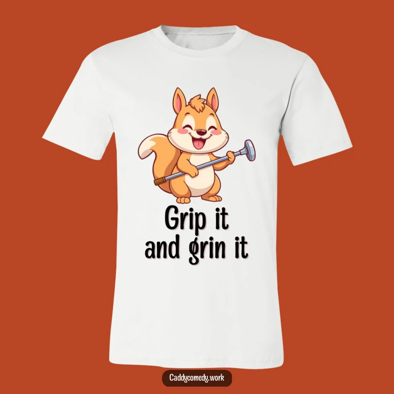 Funny Squirrel Golfer T-Shirt - Hilarious Unisex Tee for Golf Lovers and Animal Fans!